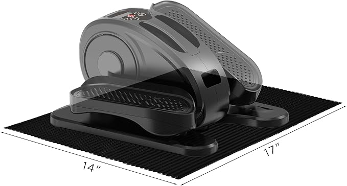 Non-slip Mat 14 x 17 INCHES, Waterproof Exercise Equipment Mat Floor Protector for Indoor Mini Cycles, Mini Elliptical Exercise Bikes and Steppers