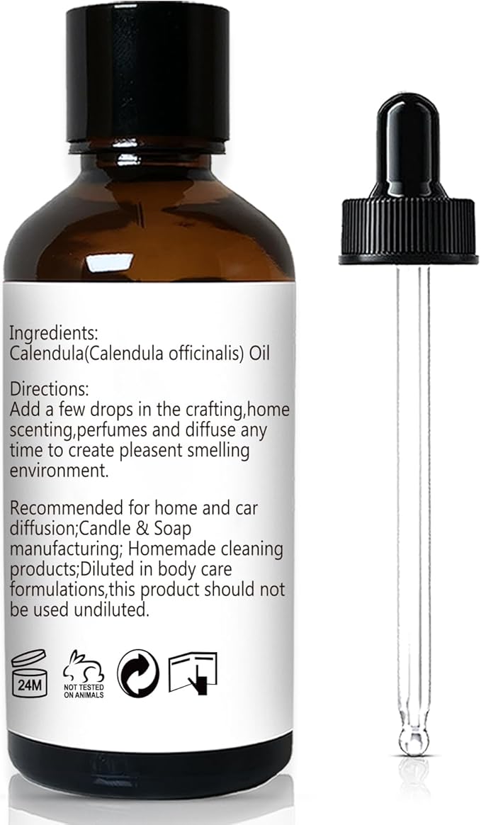 Calendula Essential Oil 1 Oz, Home Fragrance Oil for Perfume, Soaps, Candle Making, Dryer Balls, Diffusers