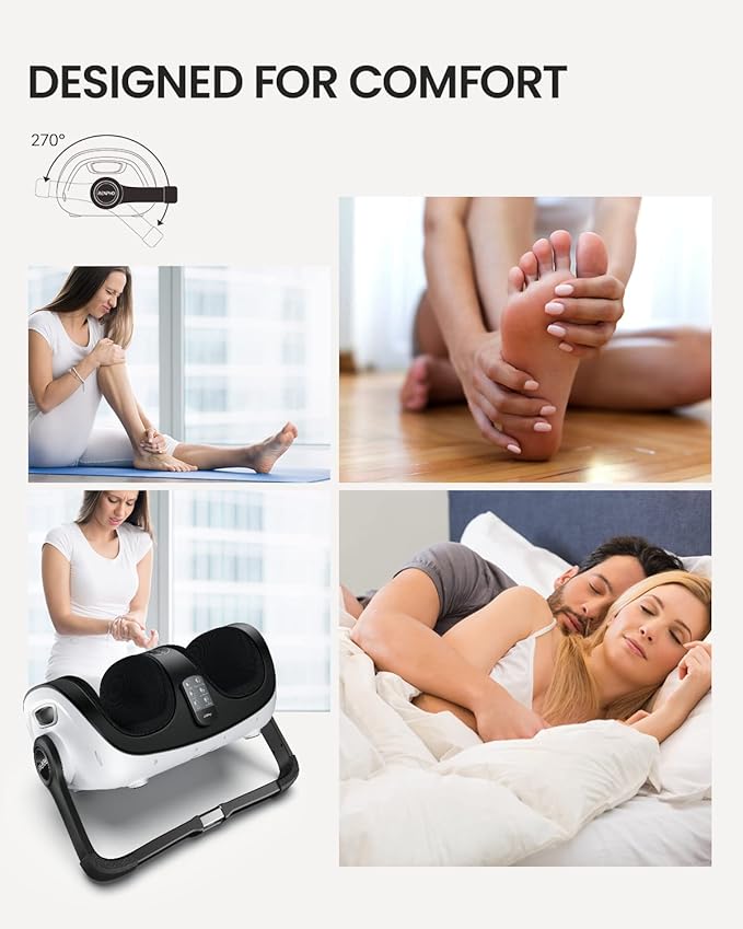 RENPHO Shiatsu Foot Massager with Heat, Foot and Calf Massager, FSA Eligible Items Only List, Deep Kneading Massage for Plantar Fasciitis Relief, Birthday Gifts for Women Men Size 14