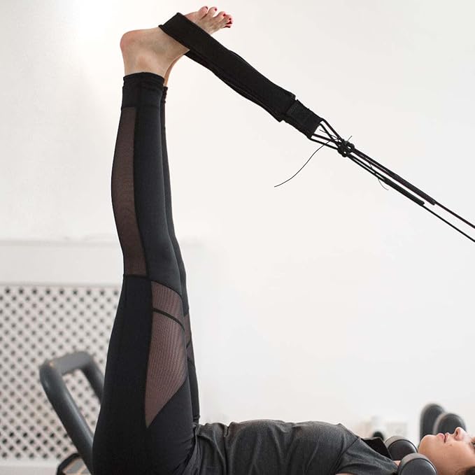 Pilates Double loopp Straps - Hands and Feet Reformer Bands, Non-Slip Exercise Equipment | Adjustable Double loopp Handle Strap, Comfortable Fitness Accessory for Yoga, Pilates, Home Gym Workout