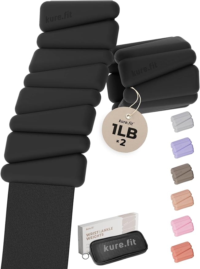 Pilates Weight | Wrist & Ankle Weights for Women | Weighted Bangles | 1LB/ 2LB Each (Set of 2)
