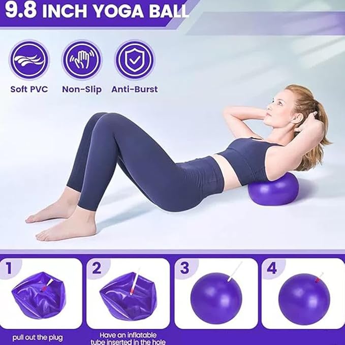 Pilates Essentials Kit for Women,2025 New Pilates Kit for Home Workouts,Beginners Home Pilates Essential Kit,Hip Exercise Band Yoga Ball,Portable Fitness Equipment for Core Strength, Stretching