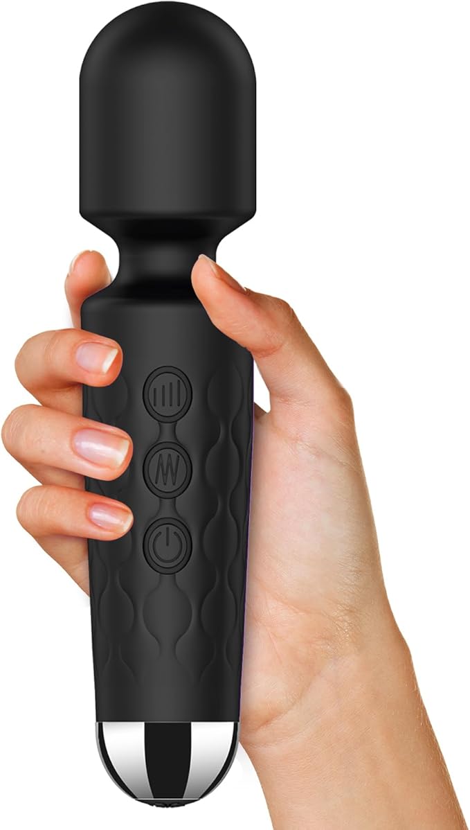 Back Small Bullet Massage for Women - Rechargeable Electric Body Mini Personal Massager - for Foot - Arm Muscle Relaxation (Black)