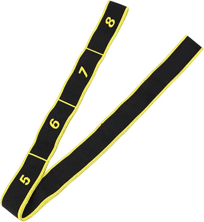 Fitness Band Elastic Stretch Strap with 8 Looped Resistance Stretching Strap for Pilates Dance Resistance