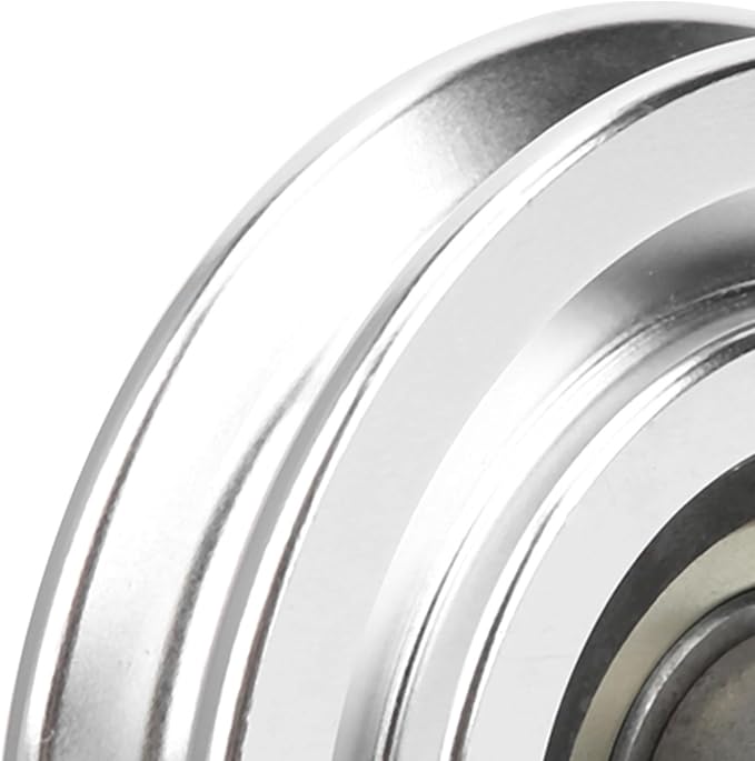 Agatige Aluminum Pulley Wheel, 70mm 80mm Power Rack Pulley Attachment Bearing Gym Pulleywheel Strength Training Exercise Hardware for Home Gym Equipment