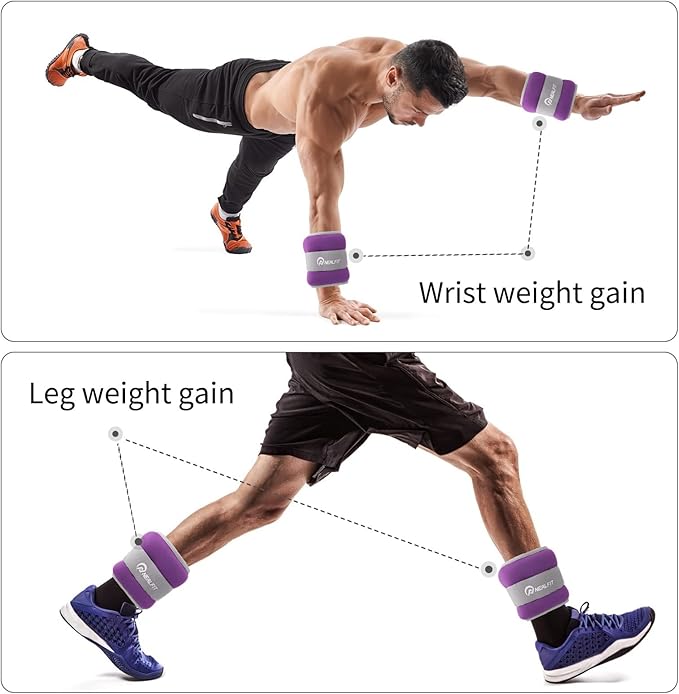 Ankle Weights for Men Women Kids, Leg Arm Wrist Weights with Adjustable Strap for Running, Gymnastics, Aerobics,Gym, Fitness