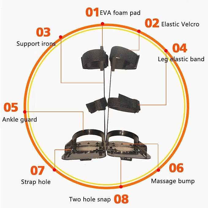 for Leg Protector Bracket Pedal Exercisers, 1 Pair Leg Ankle Fixed Support Bracket, Lengthened & Widened Anti-Skid Pedals, for Rehabilitation Trainer for The Elderly and Disabled,rightleg