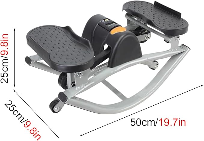 Rock Stepper Side to Side, Lateral Rocking Fitness Stepper, Home Exercise Machine with Digital Display and Time Tracking, Ideal for Leg, Glute, and Abdominal Workouts