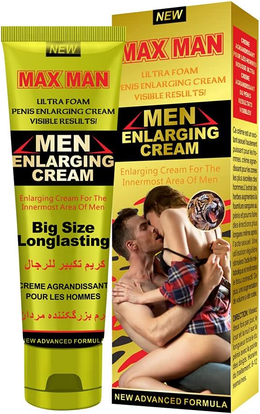 Men Massage Essential Oil, Body Moisturizing & Penis Becomes Longer and Thicker Enhancement Erotic Massage Oil, Men Energy for Care Delay Performance (Cream)