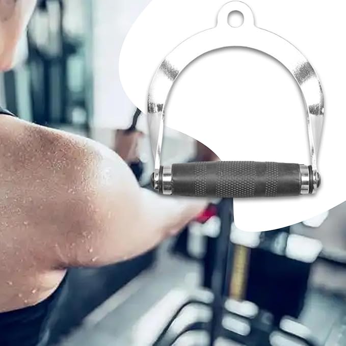 pistro LAT Pulldown Handle Attachment for Cable Machine, 6.69x5.91 Inch Triceps Strength Training Attachment with Non-Slip Grip for Home Gym Equipment