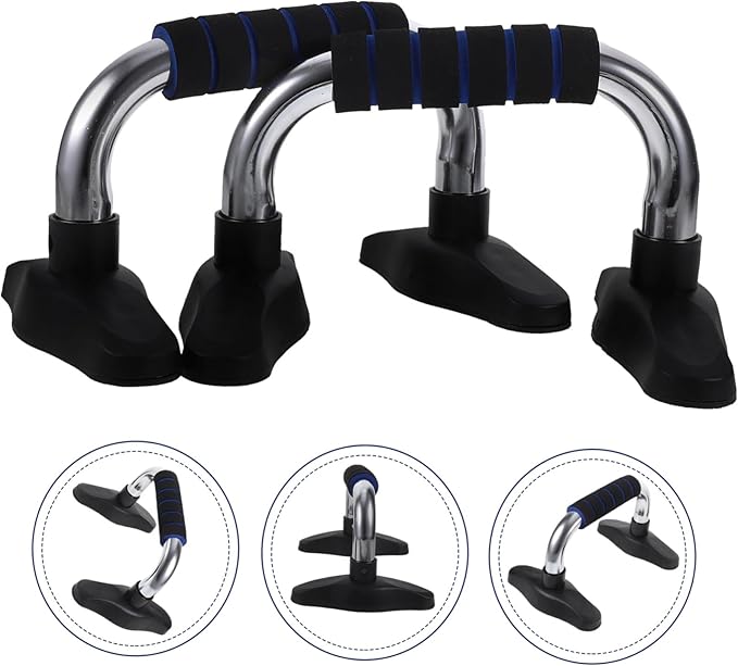 HEMOTON 1Pair Push Up Handles Non Slip Grip Press Up Stand for Home Fitness Workout Equipment Strength Training Accessory for Arm and Chest Exercise