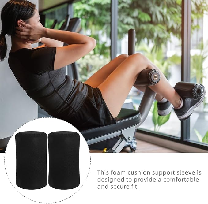 4Pcs Foam Pad Replacement Sleeve for Gym Exercise Equipment Comfortable Sponge Cover for Ab Training and Leg Extension Machines