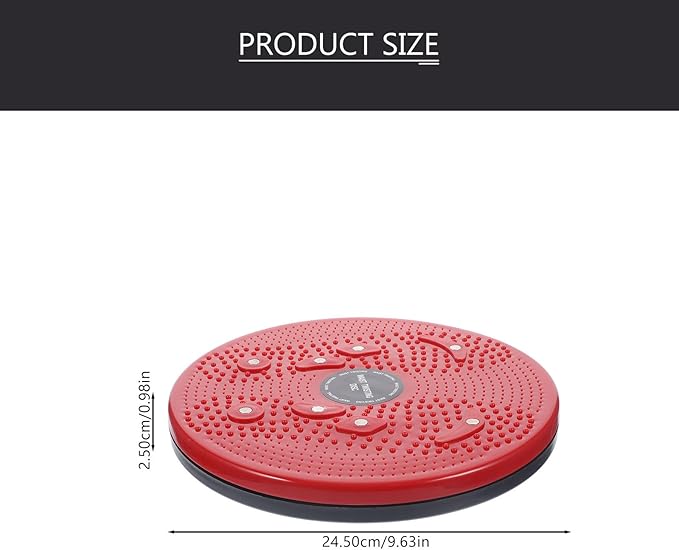BESTonZON Waist Twisting Disc Fitness Twisting Board Red Compact Indoor Workout Tool for Core Strength and Slimming Exercise