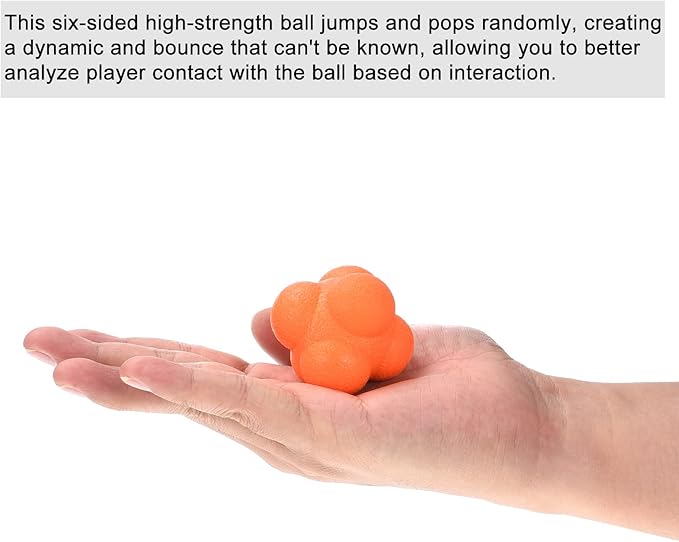 PATIKIL Bounce Reaction Balls Coordination Training Ball Agility Trainer TPR High Difficulty for Speed Reflex