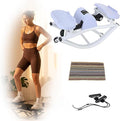 Rock Stepper Side to Side, Digital Display Mini Stepper with Resistance Bands, Steppers for Exercise at Home, Quiet Low Impact Workout Machine for Arm Legs Glutes, Portable Fitness Equipment