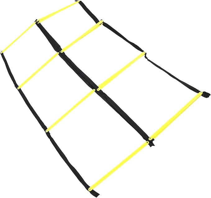 VANZACK Agility Ladder for Football Training, Multifunctional Workout Ladder with Foldable Rope Design, Speed and Footwork Training Equipment for Soccer and Sports Conditioning
