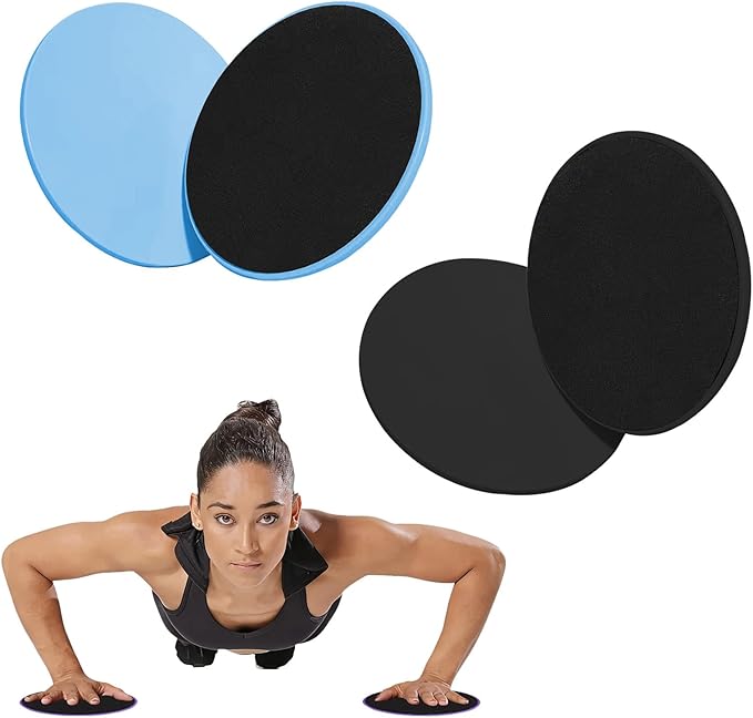 17.5cm/6.89In Round Core Sliders for Working Out,Set of 4 Exercise Core Pilates Sliders,Floor Foot Slider for Exercise 2 Color