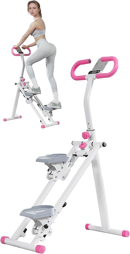 Stair Stepper for Home - Vertical Climber Workout Machine with Stable Frame, Adjustable Handlebar for Full-Body Exercise