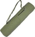 Cotton yoga mat bag with Pockets and Adjustable Strap - Full Zip Cargo Yoga Mat Carrier Bag - Bag for 1/4" 1/3" Thick Yoga Mat