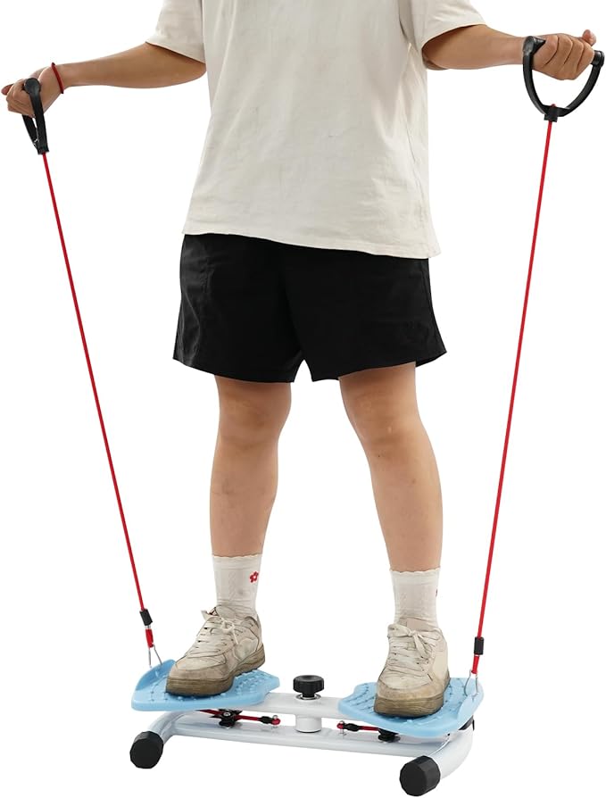 Waist Twister, Ab Twist Board Waist Twister Machine for Exercise Waist Twisting Board with Removable Elastic Bands for Home Gym Equipment