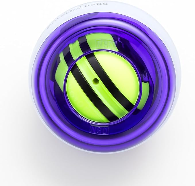 NSD Manual Spring Assisted Start Spinner Gyro Ball – Up to 15,000-18,000 RPM Premium & Durable Hand Strengthener and Wrist Exerciser for Grip Strength Training, Forearm Workout, and Pain Relief