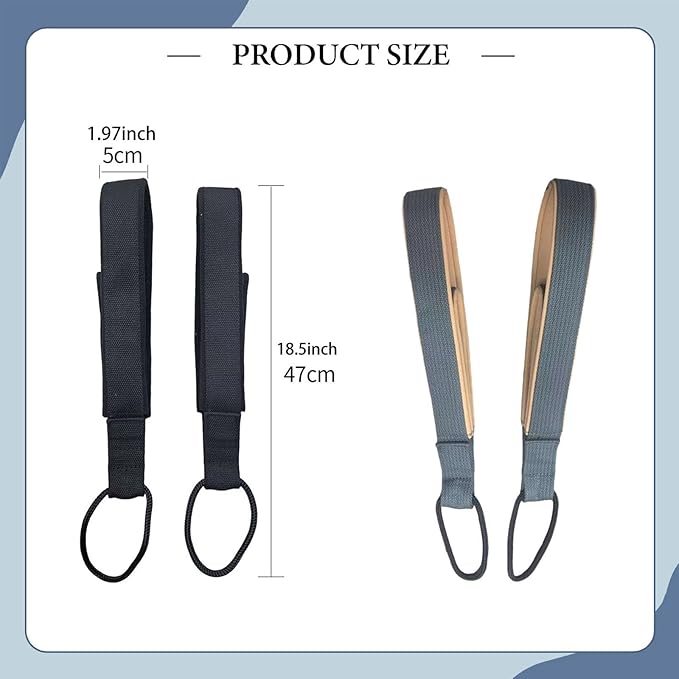 2Pcs Pilates Double Loop Straps for Reformer Multifunctional Improve Flexibility Pilates Strap for Gymnastics Core Training