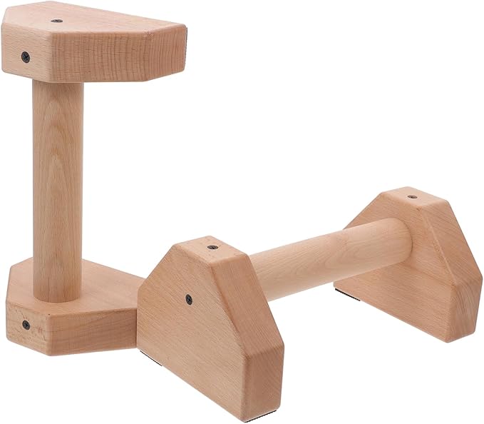 Zerodeko Wooden Push up Bars 2 Pcs Pushup Handles Strength Training Push up Stands Beech Wood 25cm Fitness Accessory for Home and Gym Workout Equipment