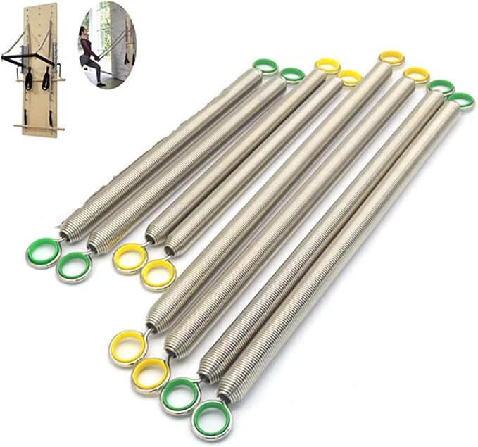 Pilates Pro Chair Springs ﻿Pilates Springboard Yoga Wall Mounted Pilates Equipment Board Music Wire Steel Tension Spring Set