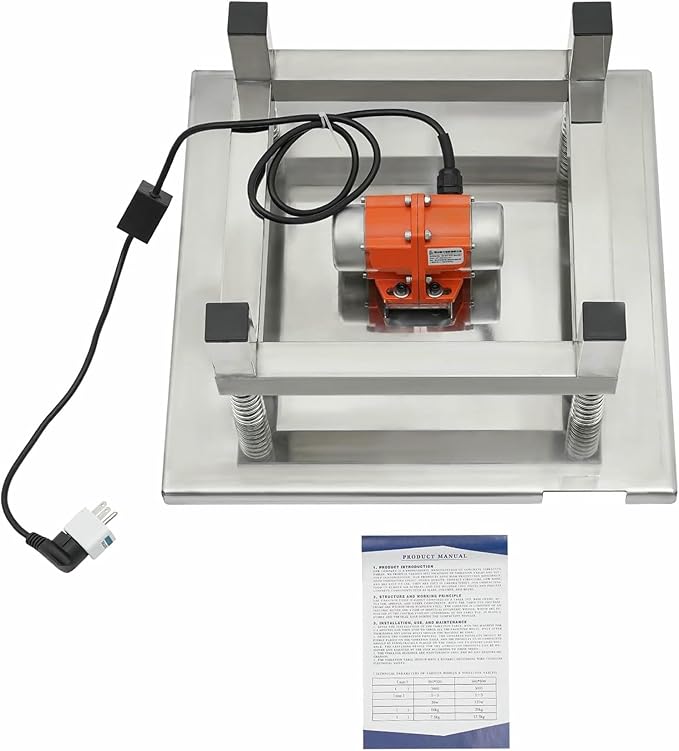 Concrete Vibrating Table, Vibration Test Bench Platform Stainless Steel Mini Vibration Table 110V