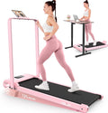 FUNMILY Upgrade Walking Pad Folding Treadmill with 12%/15% & Handle Bar, 3.5HP Foldable Under Desk Compact Treadmills for Home/Office/Gym, 400+lb Capacity, Shock Absorption