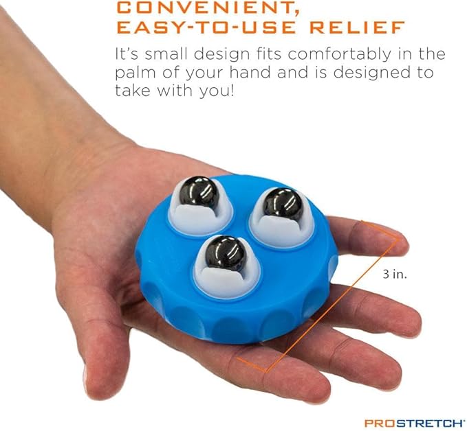 ProStretch Marble Roller, Hand-Held Portable Massage Tool with Magnetic Balls for Acupressure and Muscle Soreness Relief