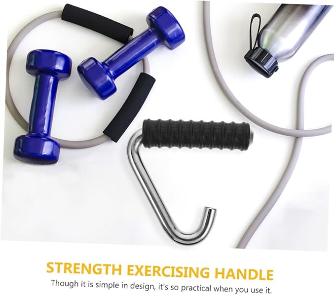 2Pcs Hook Type Handles Fitness Equipment Attachments for Strength Training Gym Use Dumbbell and Barbell Training Handles Easy to Install for Home and Commercial Workout