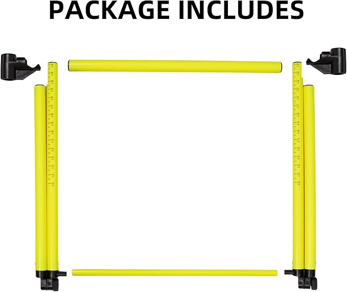 4Pcs Hurdles Training Equipment, Adjustable Height Hurdles Track and Field, Agility Speed Jumping Training Equipment for Soccer Basketball Football Dogs, Detachable-Green