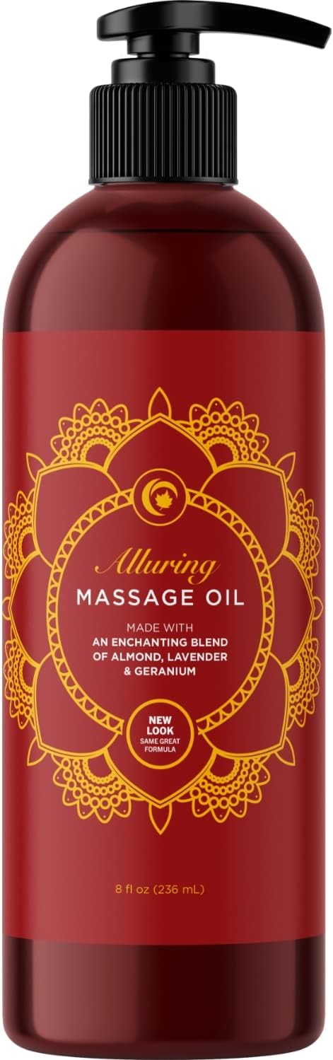 Alluring Massage Oils for Massage Therapy - Maple Holistics Massage Oil Kit with Aromatherapy Lavender Massage Oil Plus Foral Massage Oil for Sensual Aromatherapy Made with Pure Essential Oils