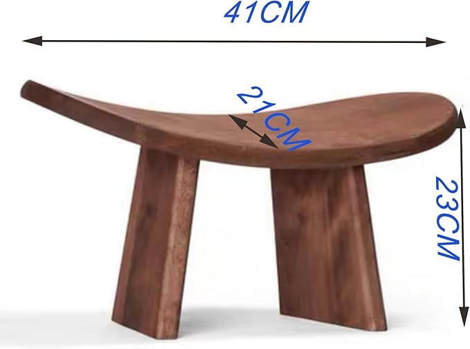 Meditation Bench, Portable Meditation Stool Ergonomic Reclining Seat with Rounded Edges, Ergonomic Kneeling Bench Made of Eco-friendly Wood Handmade for Kneeling Prayer