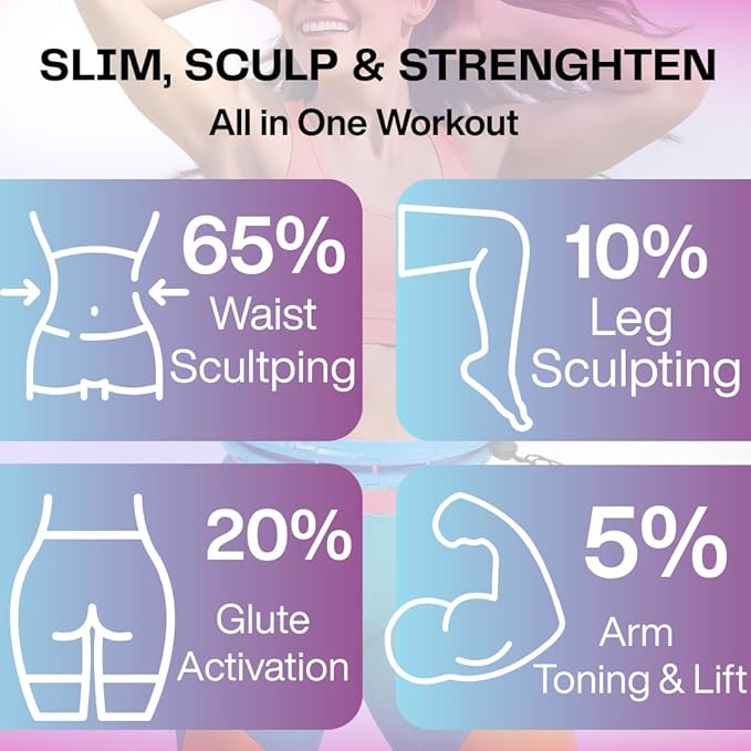 FIT ON FORM Infinity Weighted Hula Hoop for Adults Weight Loss, Smart Exercise Hola Circle Hoop for Women Abs Workout