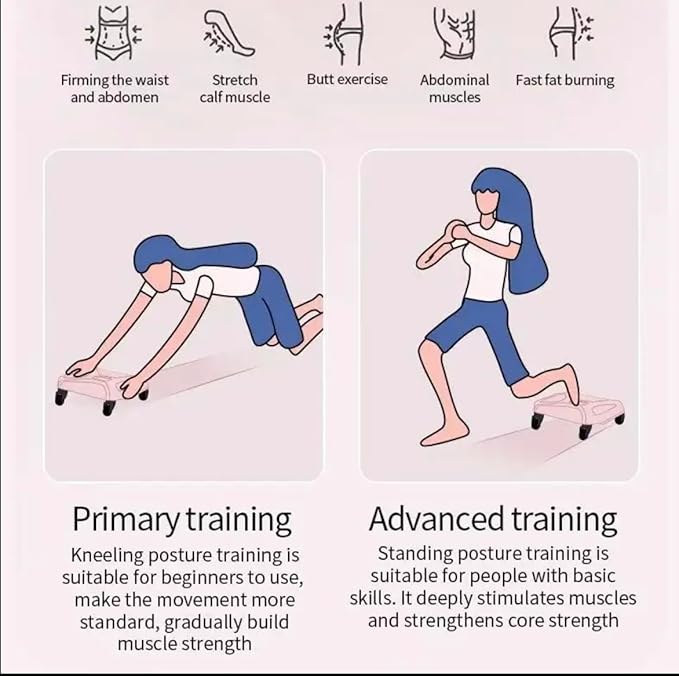 Rolling abdominal muscle trainer
