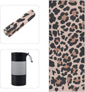 ALAZA Vintage Animal Leopard Pattern Yoga Towel Non Slip Soft Sweat Absorbent Mat Towel for Hot Yoga Exercise Pilates 73x27 Inches