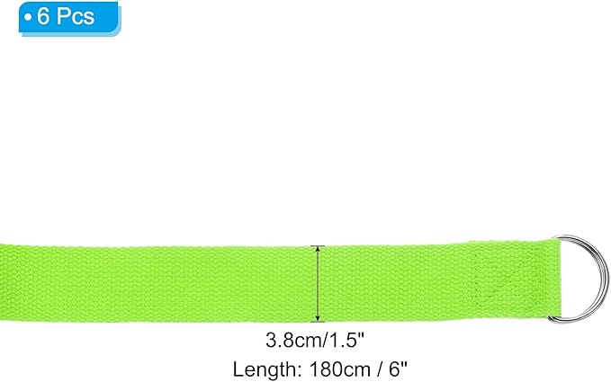 PATIKIL Yoga Strap for Stretching Cotton Yoga Belt with Adjustable Metal D-Ring Buckle Stretch Bands for Fitness Pilates