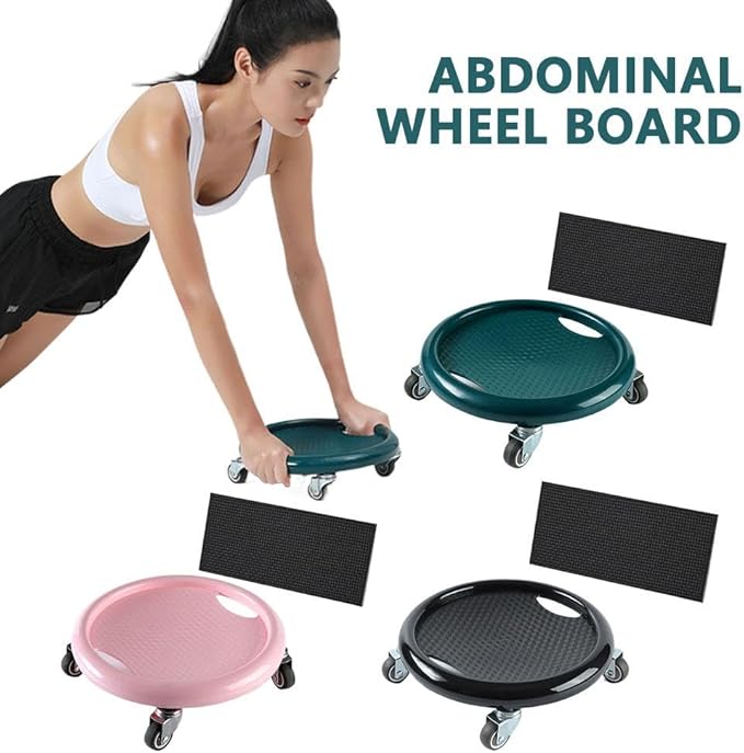 Ab Roller Wheel,Ab Exercise Equipment with Knee Pads,Women's Multifunctional Abdominal Wheel Board,360° Rotating for Core Exercise,Abdominal Strength Training for Full Body Fat Burning Home Gym (C