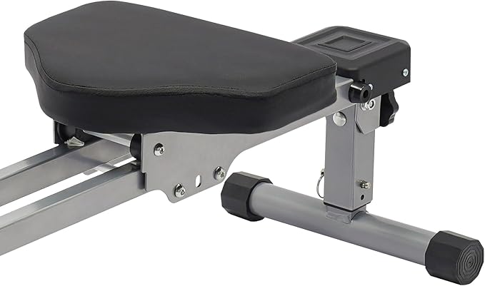 Rowing Machine, Hydraulic Rower Machine for Home, Foldable Rowing Exercise Equipment with LED Meter, 12 Levels of Resistance, Height Adjustable, 264.55 lbs Weight Capacity for Home Gym Use