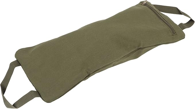 Green Yoga Sand Bag with Handle, Fillable Canvas Yoga Sandbag for Weighted Training and Pilates, Adjustable Portable Sandbags with Leakproof Lining for Home Gym