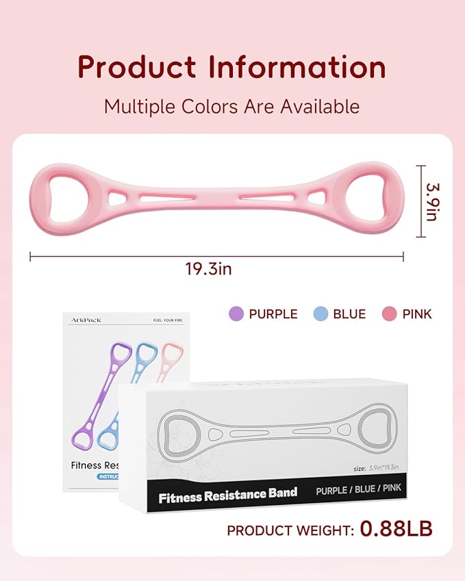 Resistance Bands for Women,2PCS Thickened TPE Arm Resistance Bands,Figure 8 Fitness Resistance Band Stretch Fitness Band for Working Out Yoga Pilates Arms Foot Leg Shoulder Waist Back