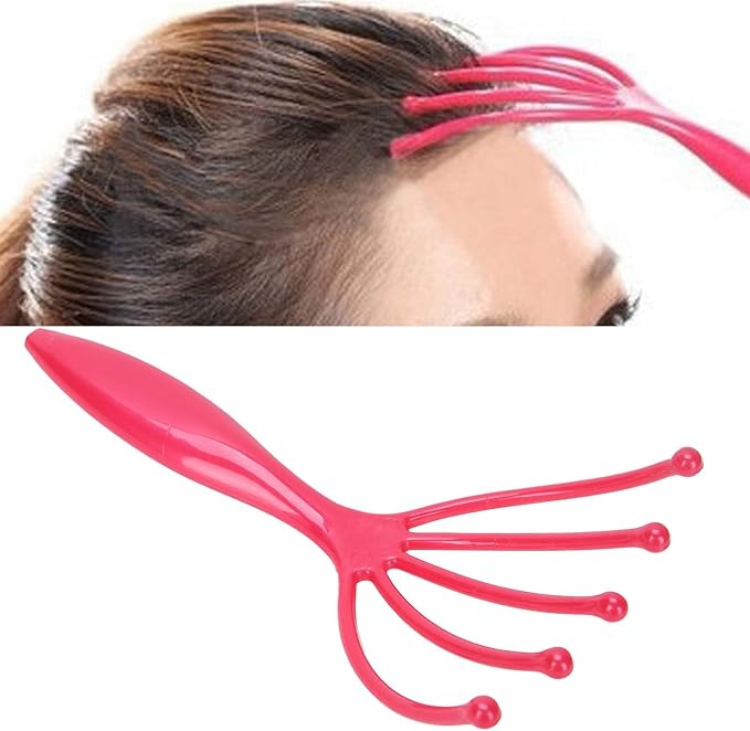 Agatige 2PCS Head Massager Claw, Plastic Handheld Scalp Massager Hair Growth Head Scratcher Stress Relief Deep Relaxation for Home SPA Office Travel Use (2PCS)