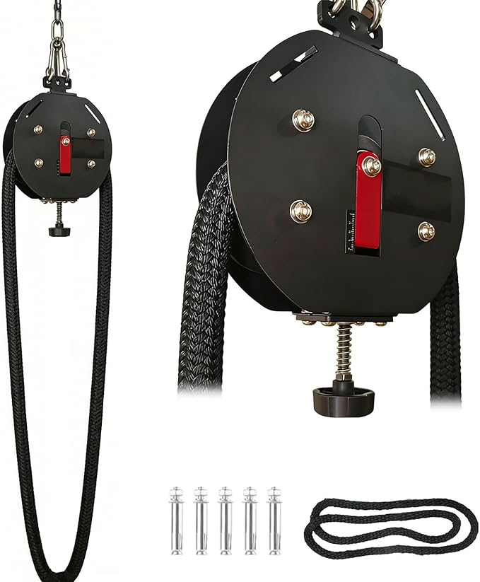 Endless Rope Trainer, Cable Machine for Home Gym, Features Adjustable Pulley and Resistance for Full Body and Upper Extremity Conditioning