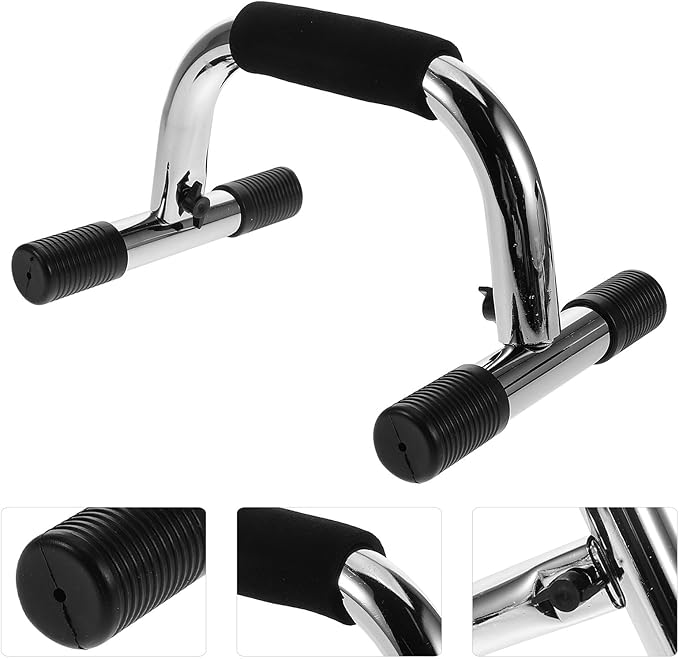 Kisangel Push Up Handles and Stands, Steel I-Beam Construction, Non-Slip Base, 2pcs Set for Home Workout Fitness, Strength Training Equipment for Men and Women