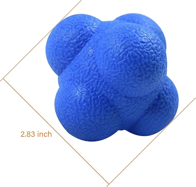 AIRLAXER Reaction Ball,Reflex Ball for Hand Eye Coordination Training,2.83 inch,Pack of 2-Blue,Yellow