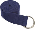 Everyday Yoga Strap with Metal D-Ring - Durable Stretching Strap for Yoga, Pilates, Flexibility & Physical Therapy (6ft, 8ft, 10ft)