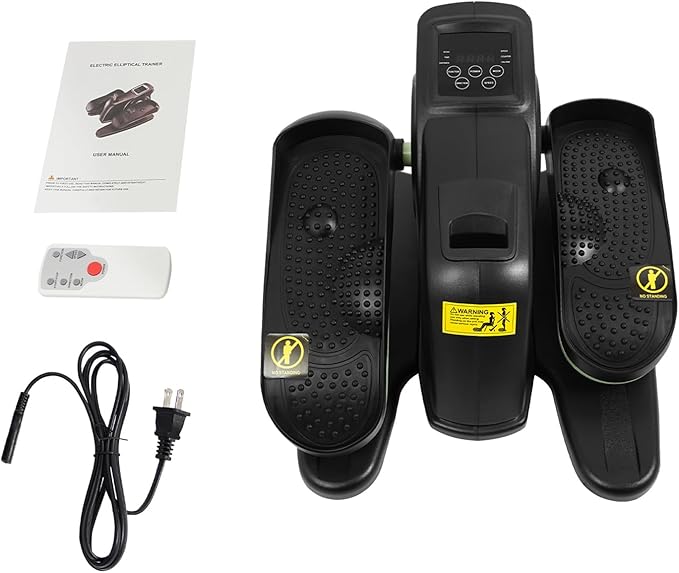 Electric Seated Pedal Exerciser, Portable Pedal Exerciser with Remote Control, Foot Pedal Exercise Machine, Forward & Reverse Direction for Home Office