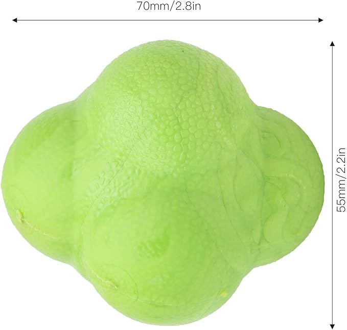 Reaction Ball, Hex Bounce PR Coordination Reflex Exercise Sports Fitness Training Ball 3pcs